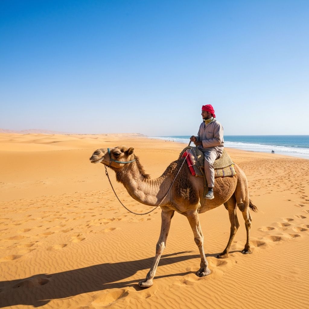 Camel Rides on Agadir Beach