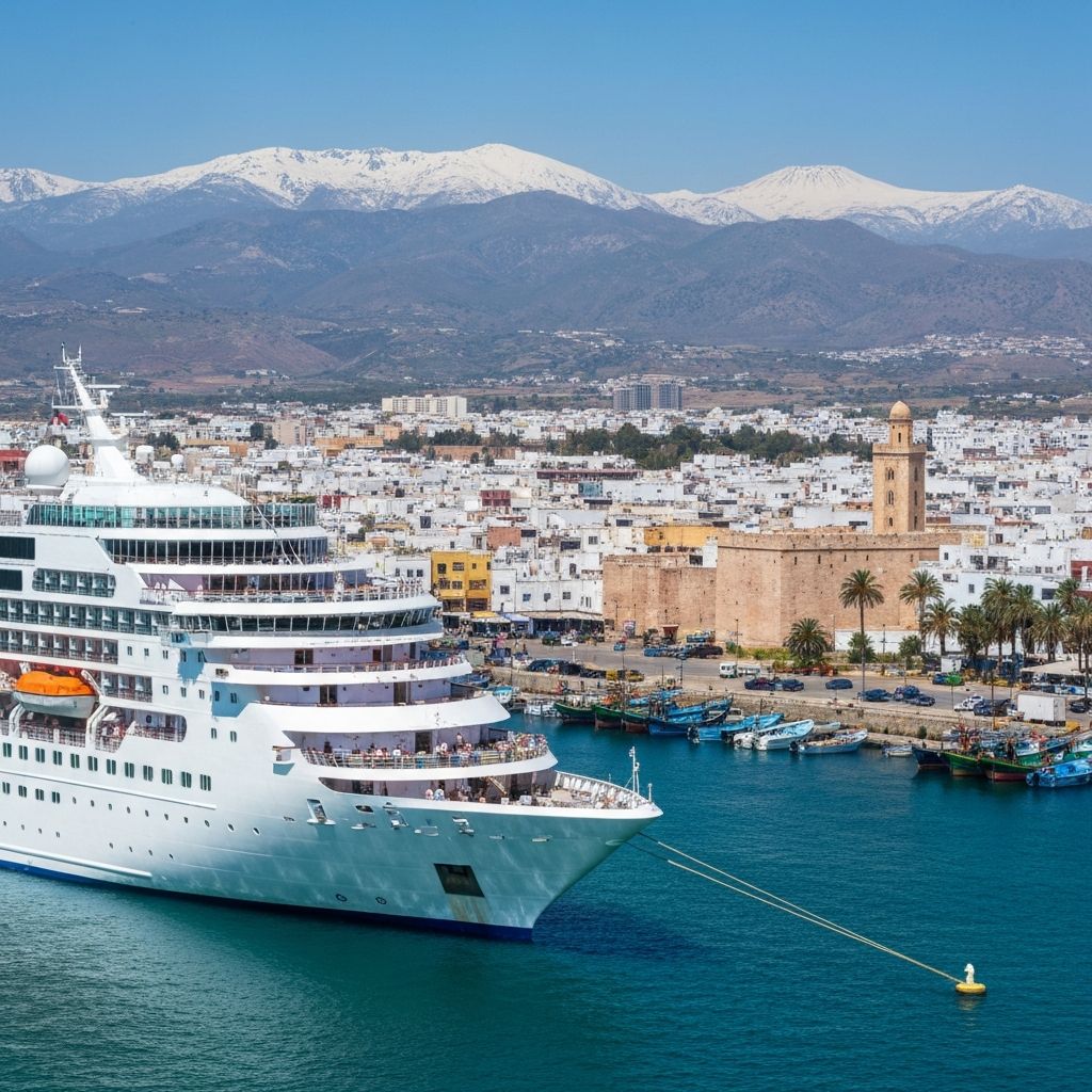 Cruise ship at Moroccan port